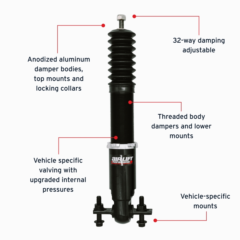 Ford Mustang Air Suspension Rear Kit - Air Lift - Air Lift Performance - `15-`25